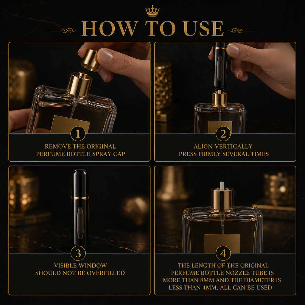 5 Pack Signature Aluminium Travel Atomiser