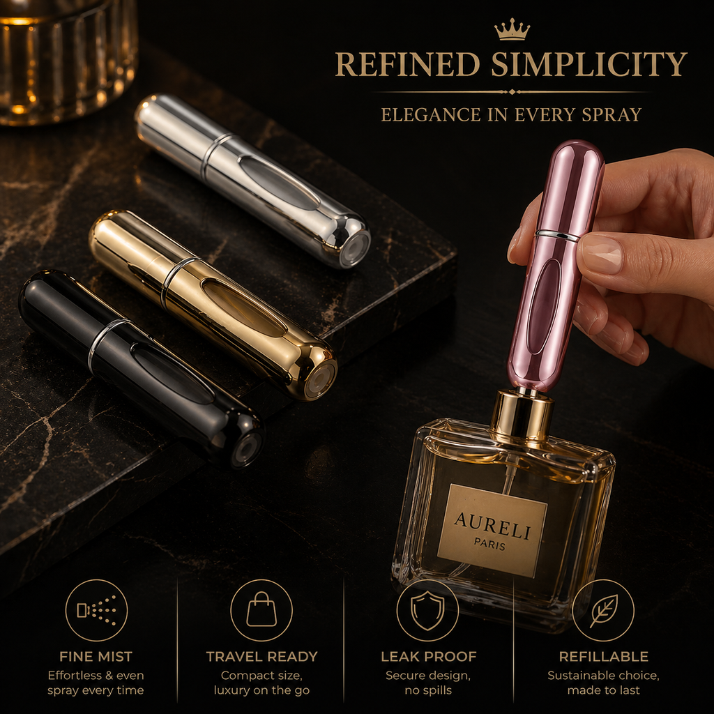5 Pack Signature Aluminium Travel Atomiser