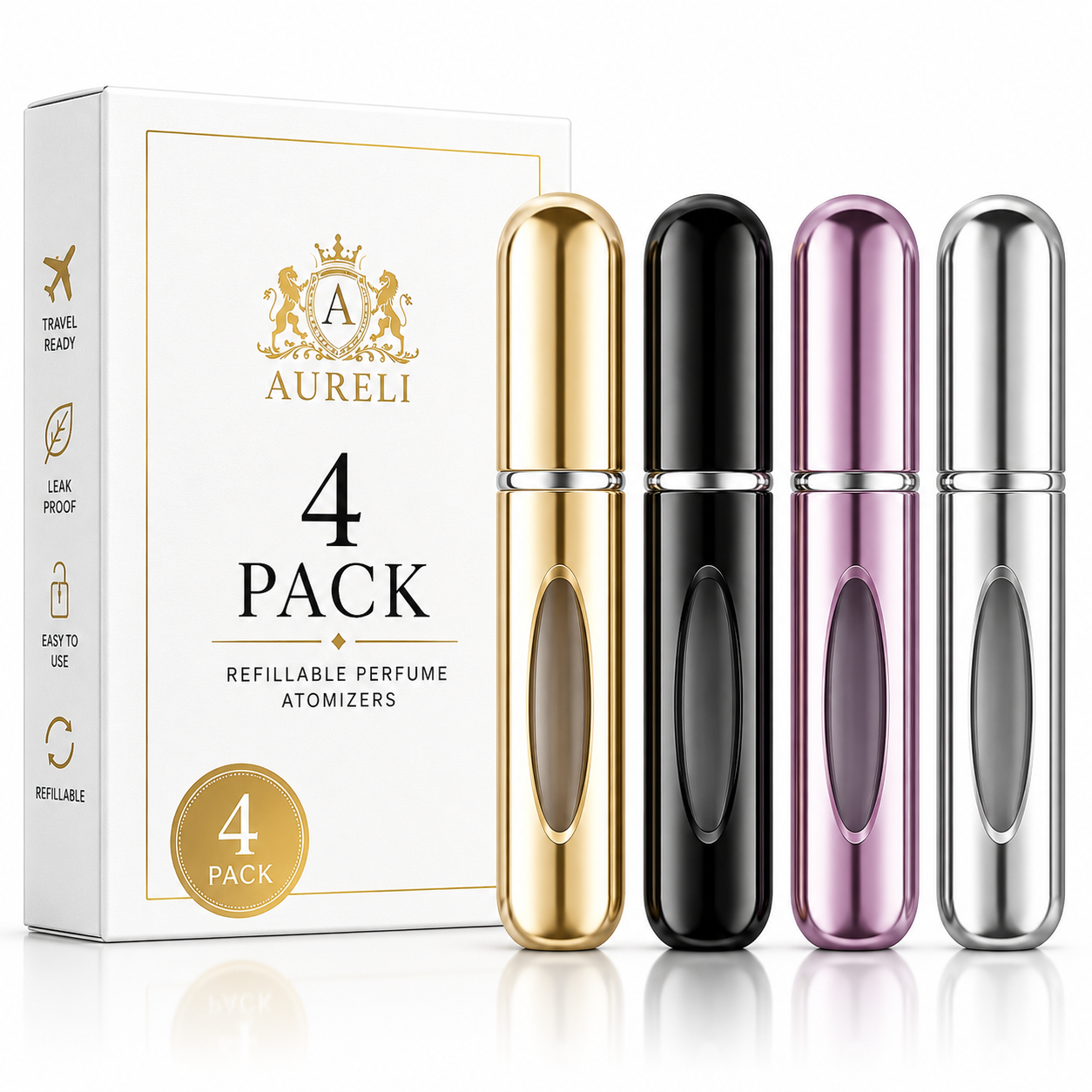 4 Pack Signature Aluminium Travel Atomiser