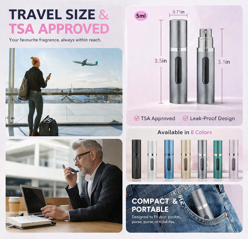 Perfume Atomiser Travel Spray Bottle For Women