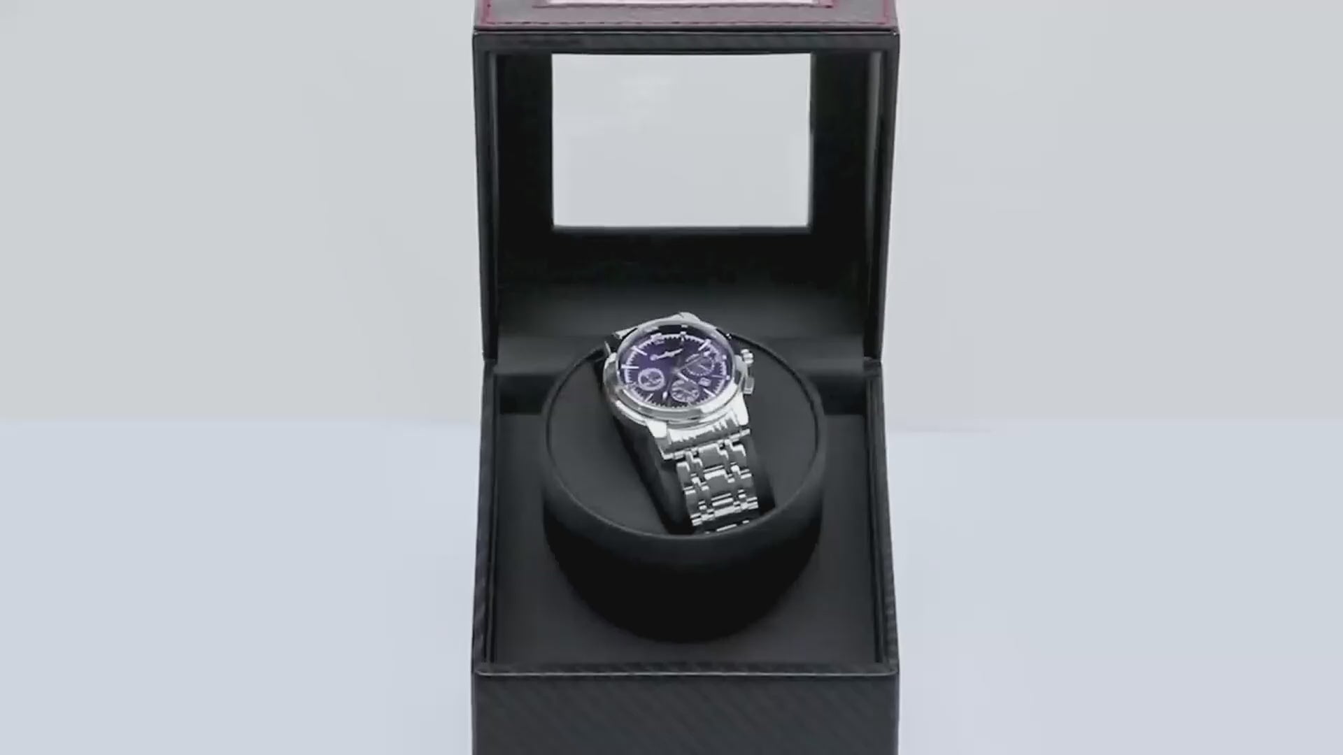 Automatic Watch Winder & Storage Box Carbon Fibre Style